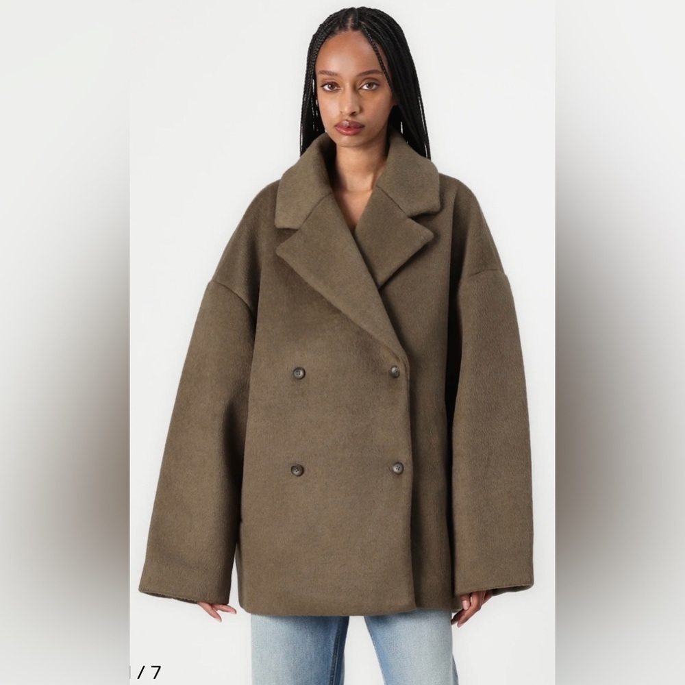 NWT 2nd Day calisa brushed wool brown Coat